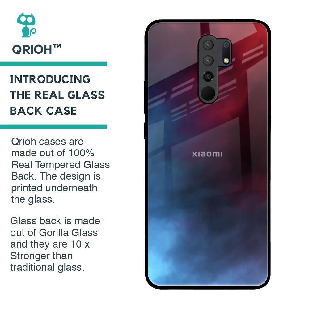 Smokey Watercolor Glass Case for Redmi 9 prime