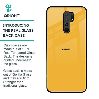 Fluorescent Yellow Glass case for Redmi 9 prime
