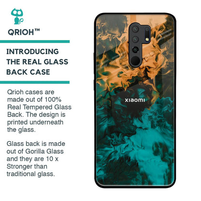 Watercolor Wave Glass Case for Redmi 9 prime
