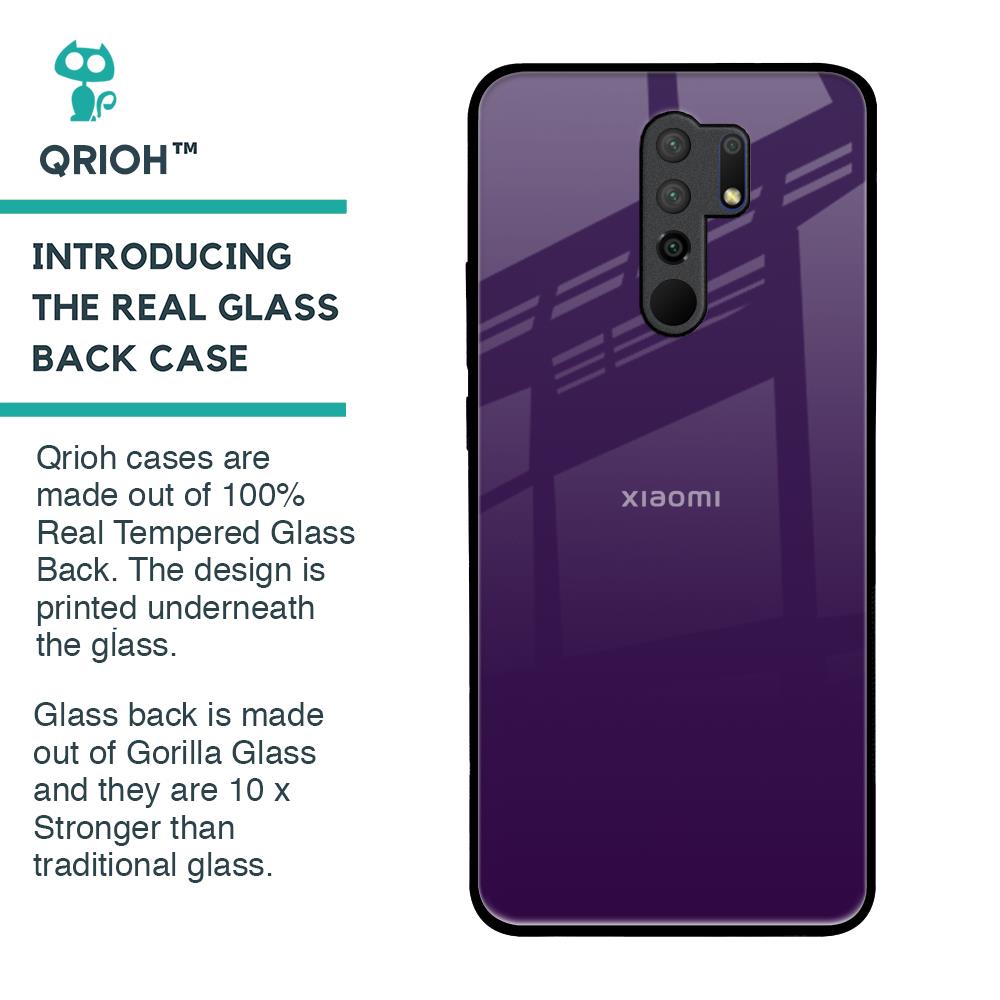 Dark Purple Glass Case for Redmi 9 prime
