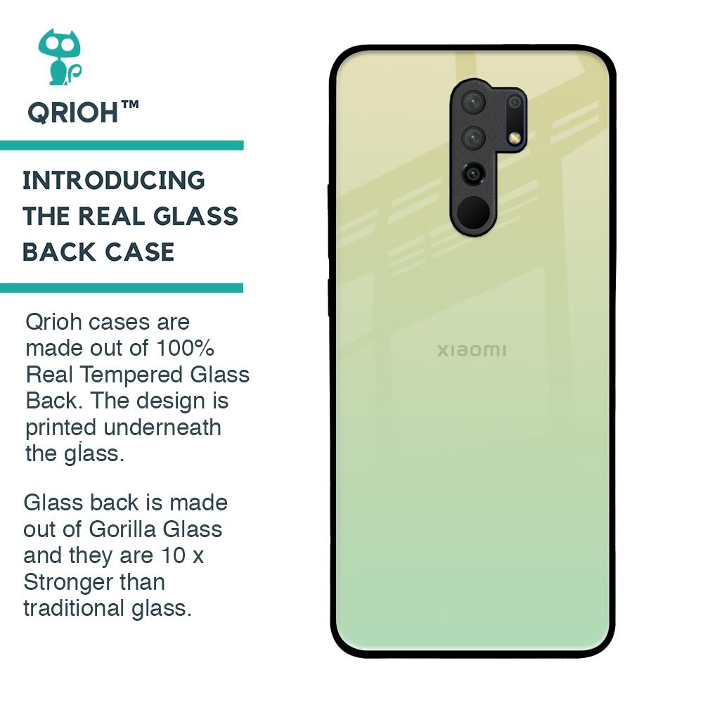 Mint Green Gradient Glass Case for Redmi 9 prime