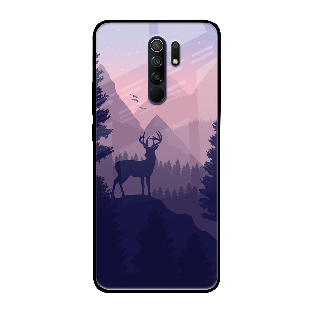 Deer In Night Redmi 9 prime Glass Cases & Covers Online