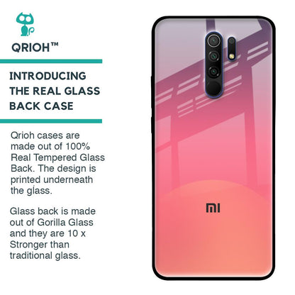 Sunset Orange Glass Case for Redmi 9 Prime