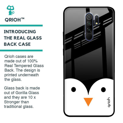 Cute Penguin Glass Case for Redmi 9 Prime