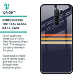 Tricolor Stripes Glass Case For Redmi 9 prime