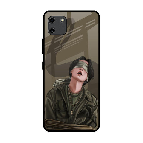 Blind Fold Realme C11 Glass Back Cover Online
