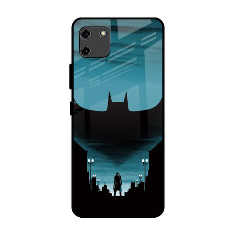 Cyan Bat Realme C11 Glass Back Cover Online