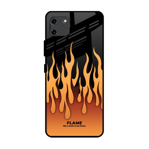 Fire Flame Realme C11 Glass Back Cover Online