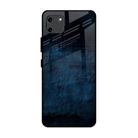 Dark Blue Grunge Realme C11 Glass Back Cover Online