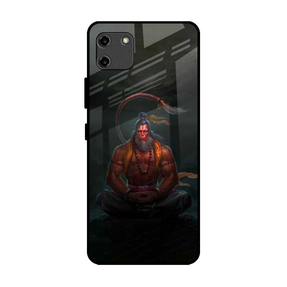 Lord Hanuman Animated Realme C11 Glass Back Cover Online