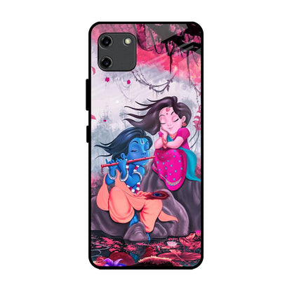Radha Krishna Art Realme C11 Glass Back Cover Online