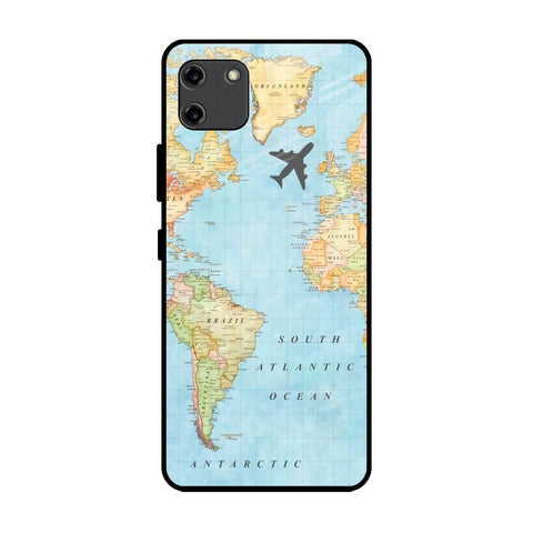 Travel Map Realme C11 Glass Back Cover Online