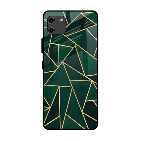 Abstract Green Realme C11 Glass Back Cover Online