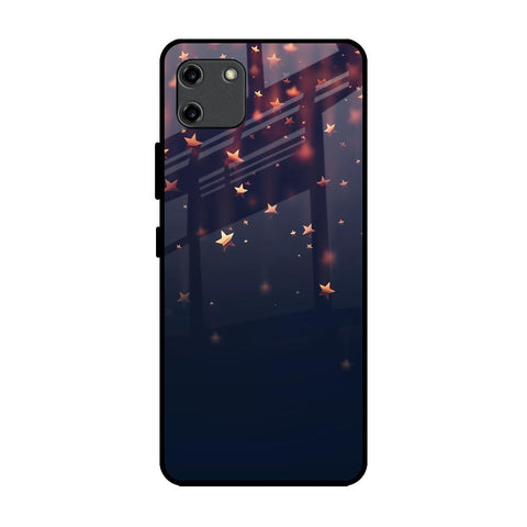 Falling Stars Realme C11 Glass Back Cover Online