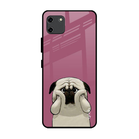 Funny Pug Face Realme C11 Glass Back Cover Online