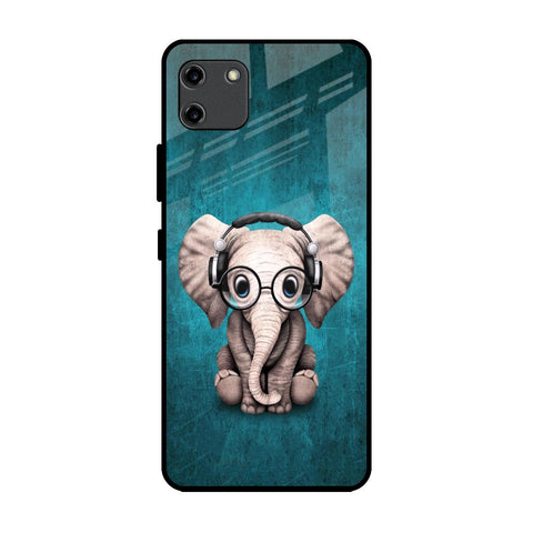 Adorable Baby Elephant Realme C11 Glass Back Cover Online