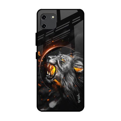 Aggressive Lion Realme C11 Glass Back Cover Online