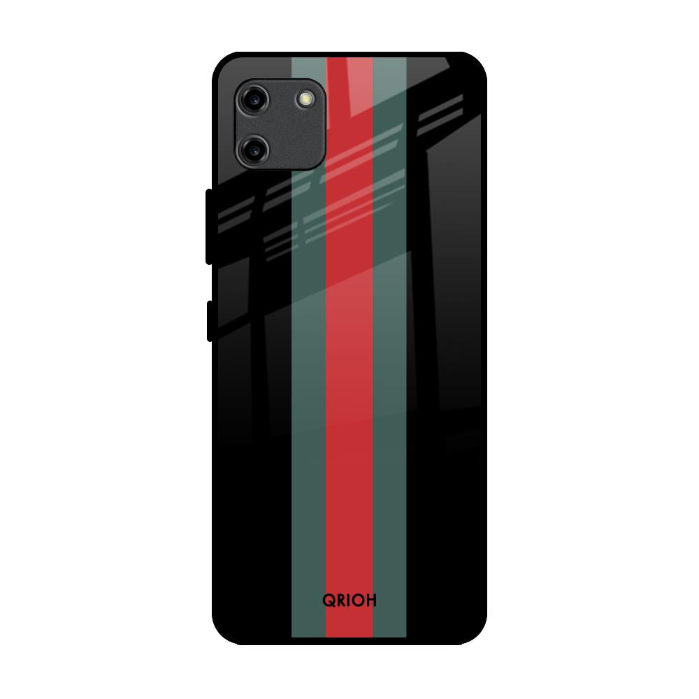 Vertical Stripes Realme C11 Glass Back Cover Online