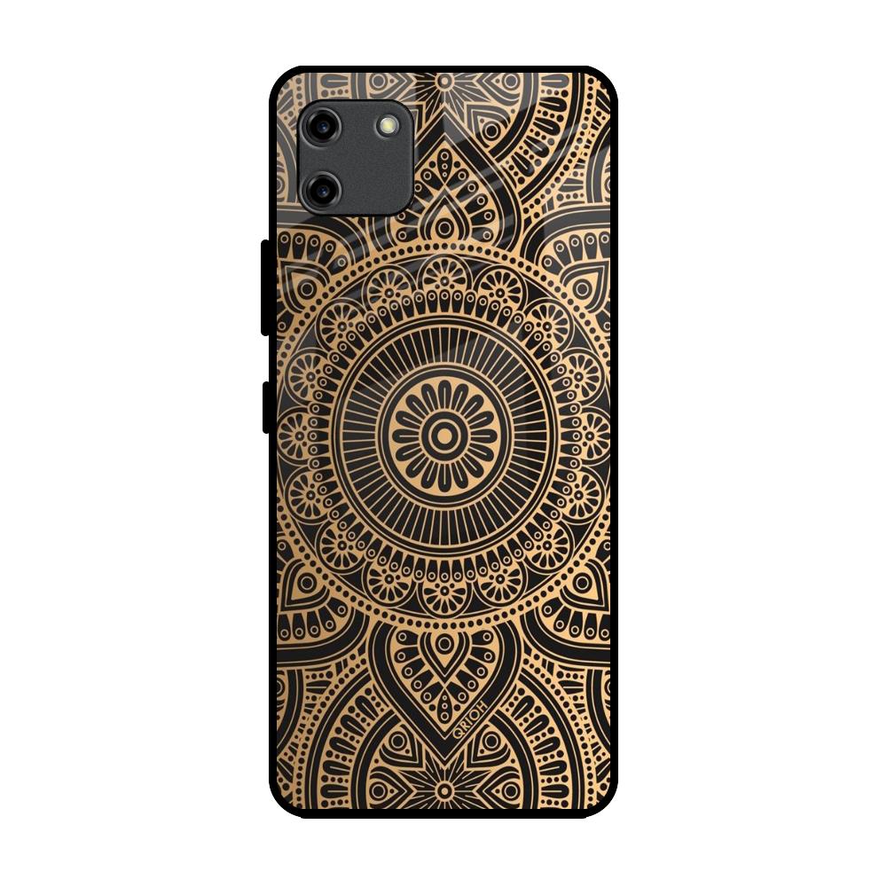 Luxury Mandala Realme C11 Glass Back Cover Online