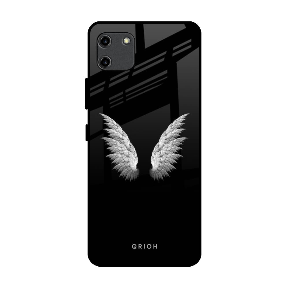 White Angel Wings Realme C11 Glass Back Cover Online