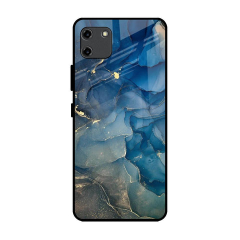 Blue Cool Marble Realme C11 Glass Back Cover Online