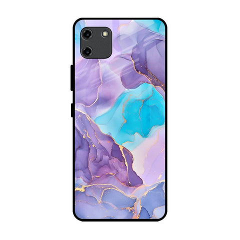 Alcohol ink Marble Realme C11 Glass Back Cover Online