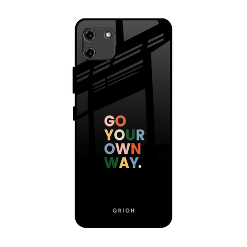 Go Your Own Way Realme C11 Glass Back Cover Online