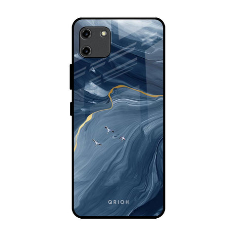 Deep Ocean Marble Realme C11 Glass Back Cover Online
