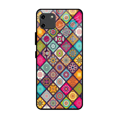 Multicolor Mandala Realme C11 Glass Back Cover Online