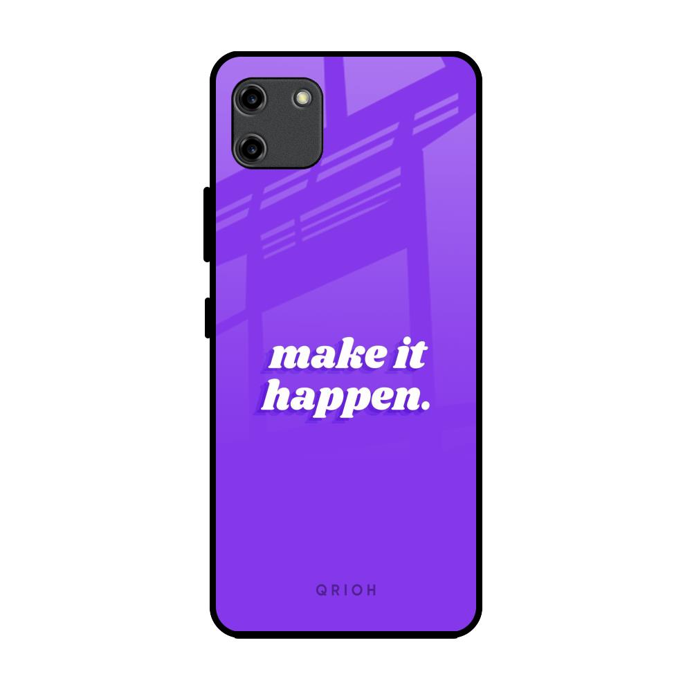 Make it Happen Realme C11 Glass Back Cover Online