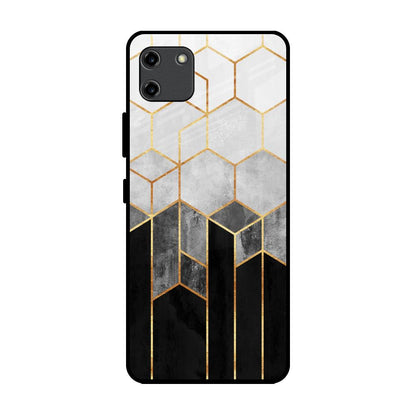 Tricolor Pattern Realme C11 Glass Back Cover Online