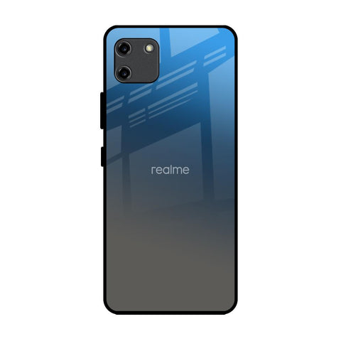 Blue Grey Ombre Realme C11 Glass Back Cover Online