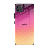 Geometric Pink Diamond Realme C11 Glass Back Cover Online