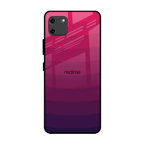 Wavy Pink Pattern Realme C11 Glass Back Cover Online