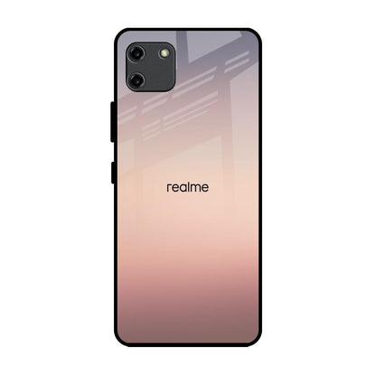Golden Mauve Realme C11 Glass Back Cover Online