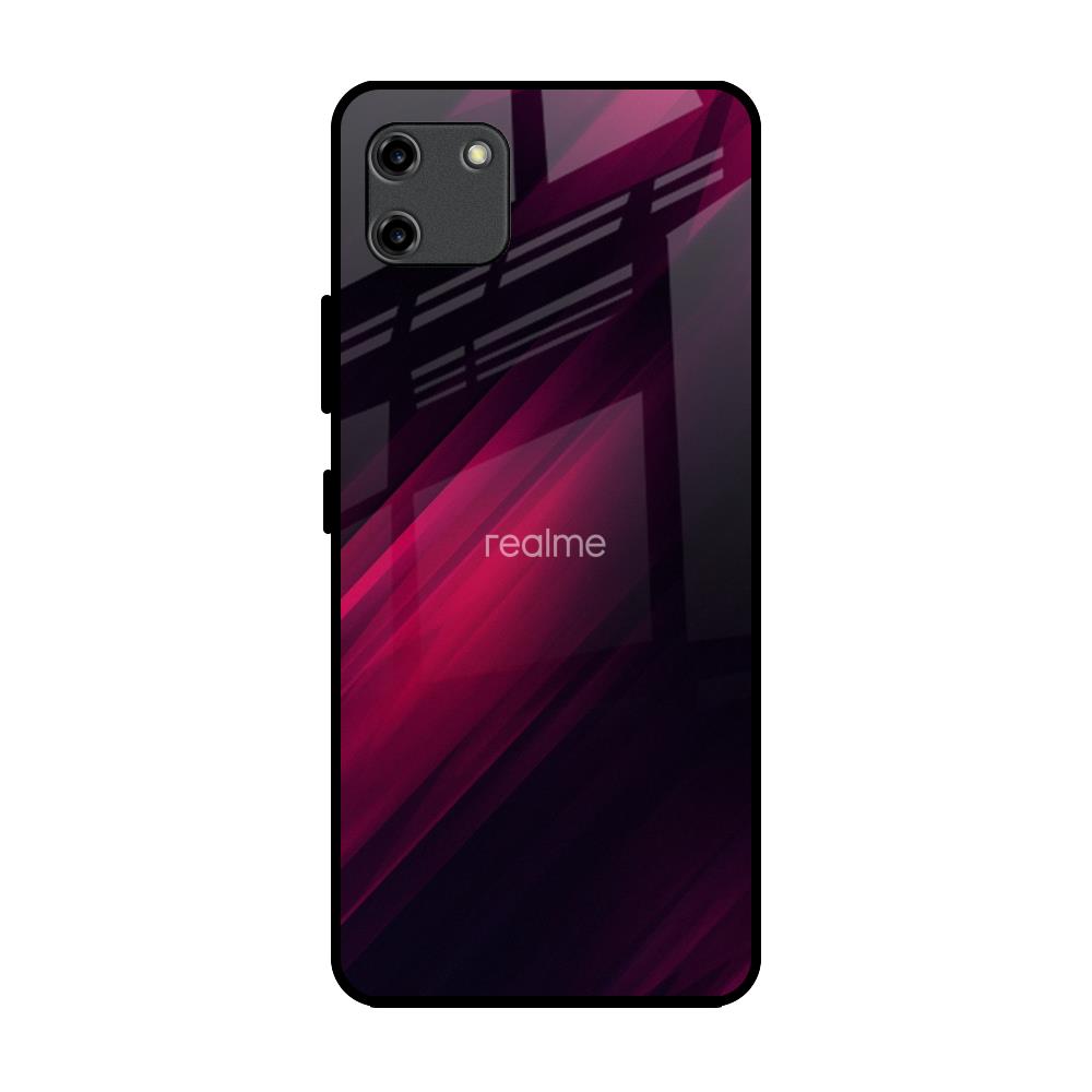 Razor Black Realme C11 Glass Back Cover Online