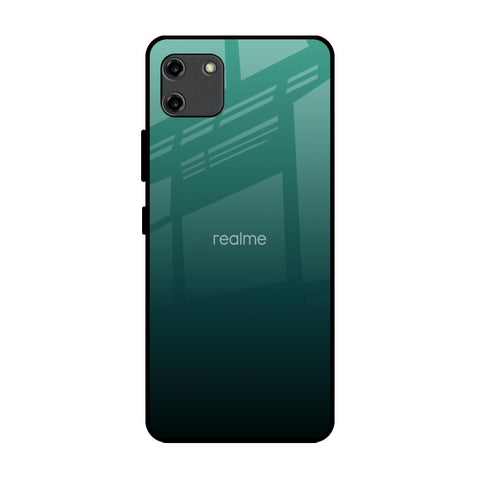 Palm Green Realme C11 Glass Back Cover Online