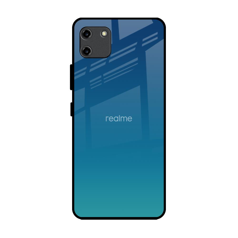 Celestial Blue Realme C11 Glass Back Cover Online