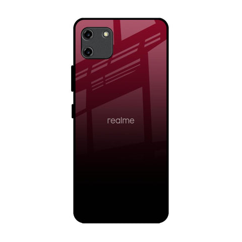Wine Red Realme C11 Glass Back Cover Online
