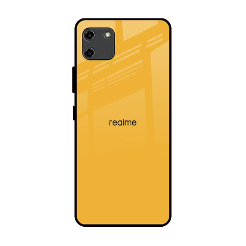 Fluorescent Yellow Realme C11 Glass Back Cover Online