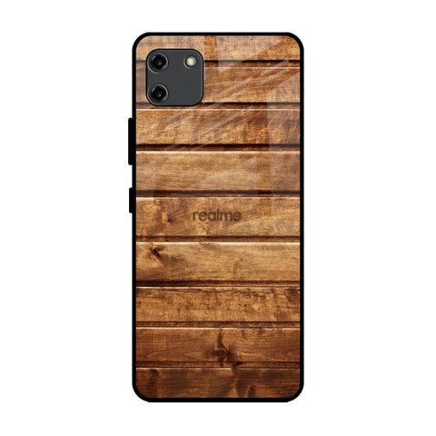 Wooden Planks Realme C11 Glass Back Cover Online