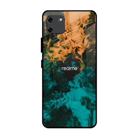 Watercolor Wave Realme C11 Glass Back Cover Online