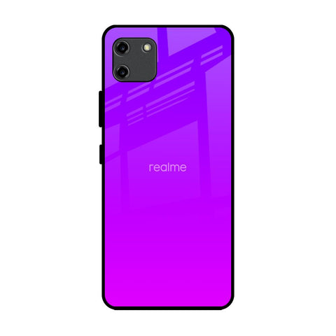 Purple Pink Realme C11 Glass Back Cover Online
