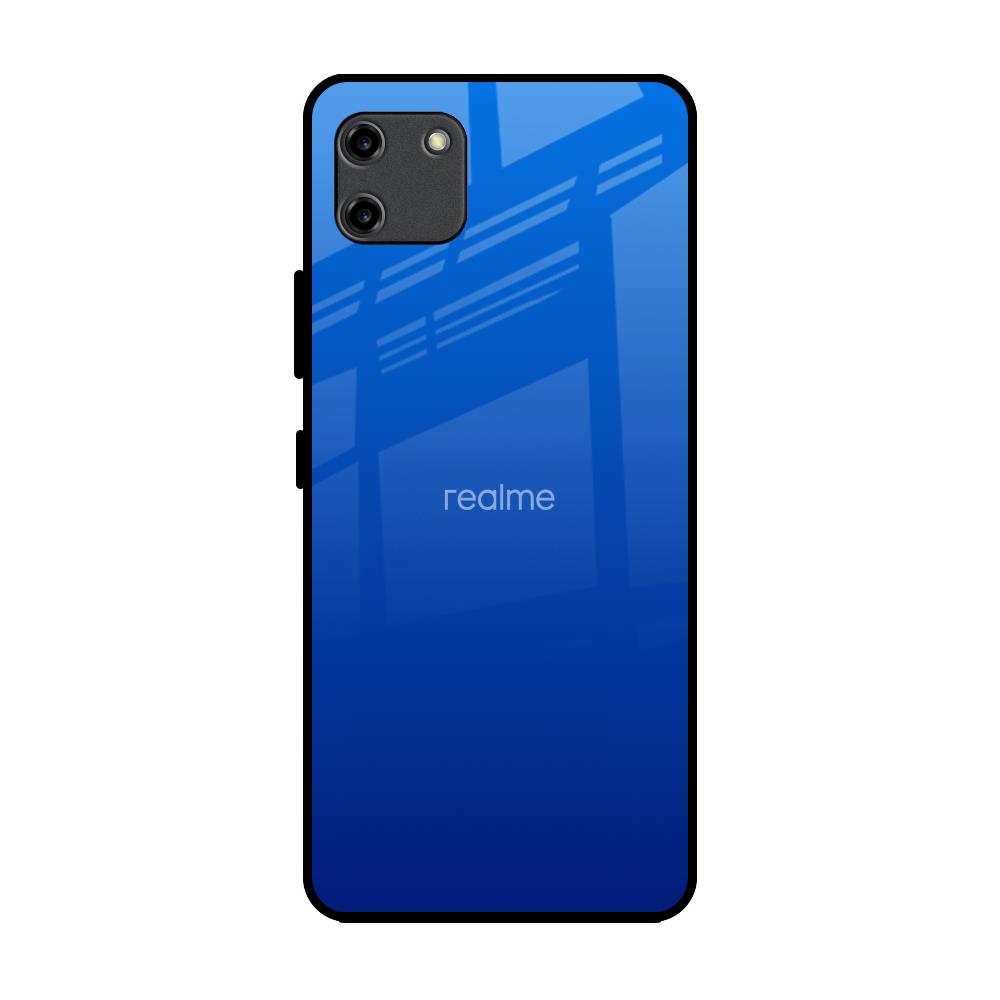 Egyptian Blue Realme C11 Glass Back Cover Online