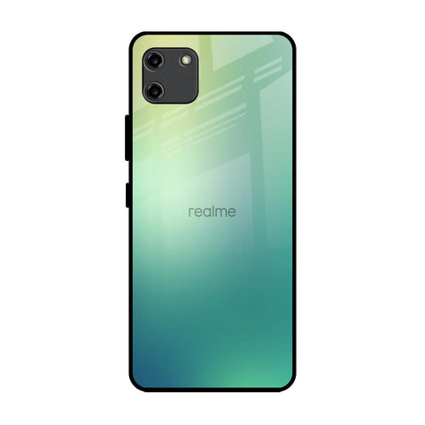 Dusty Green Realme C11 Glass Back Cover Online