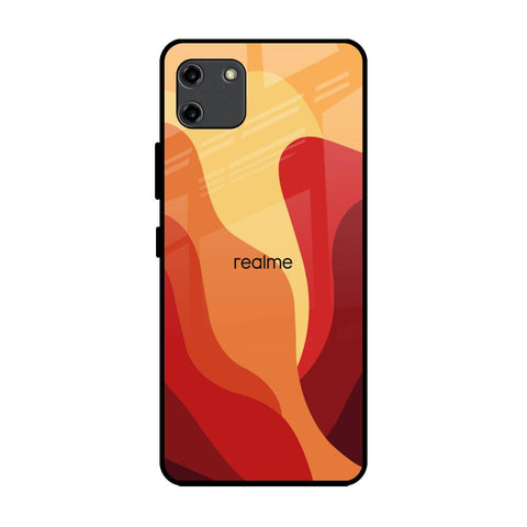 Magma Color Pattern Realme C11 Glass Back Cover Online