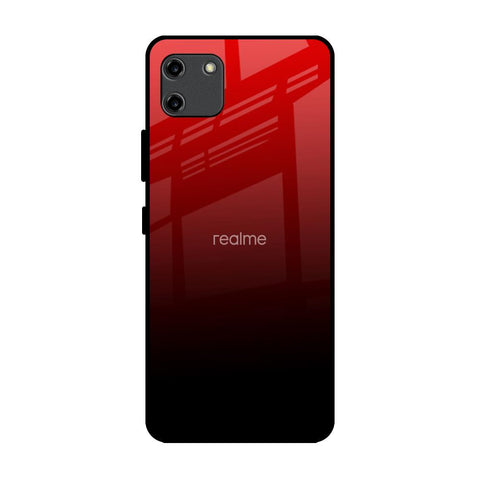 Maroon Faded Realme C11 Glass Back Cover Online