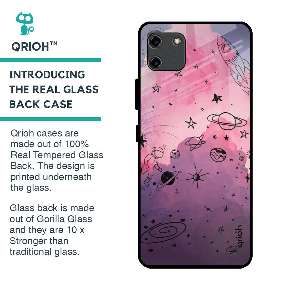 Space Doodles Glass Case for Realme C11