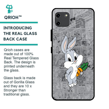 Cute Baby Bunny Glass Case for Realme C11