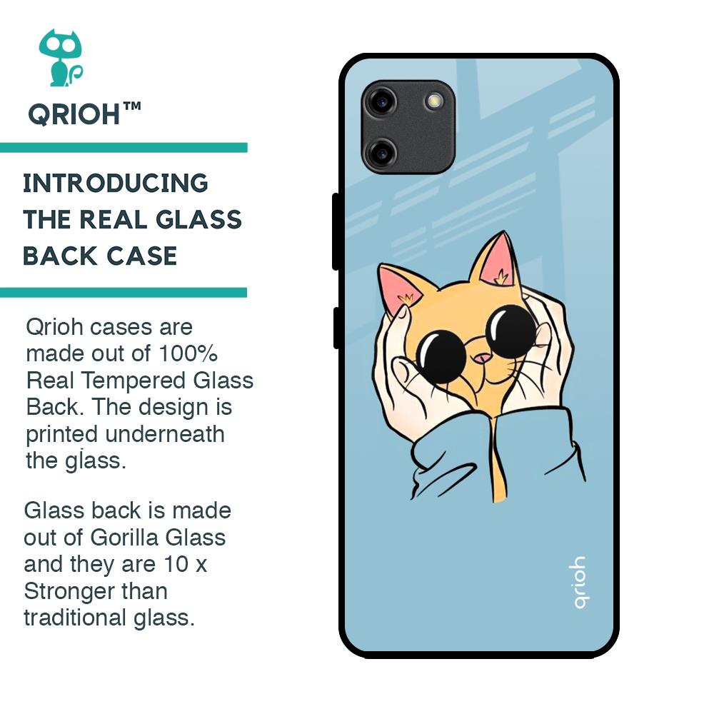 Adorable Cute Kitty Glass Case For Realme C11